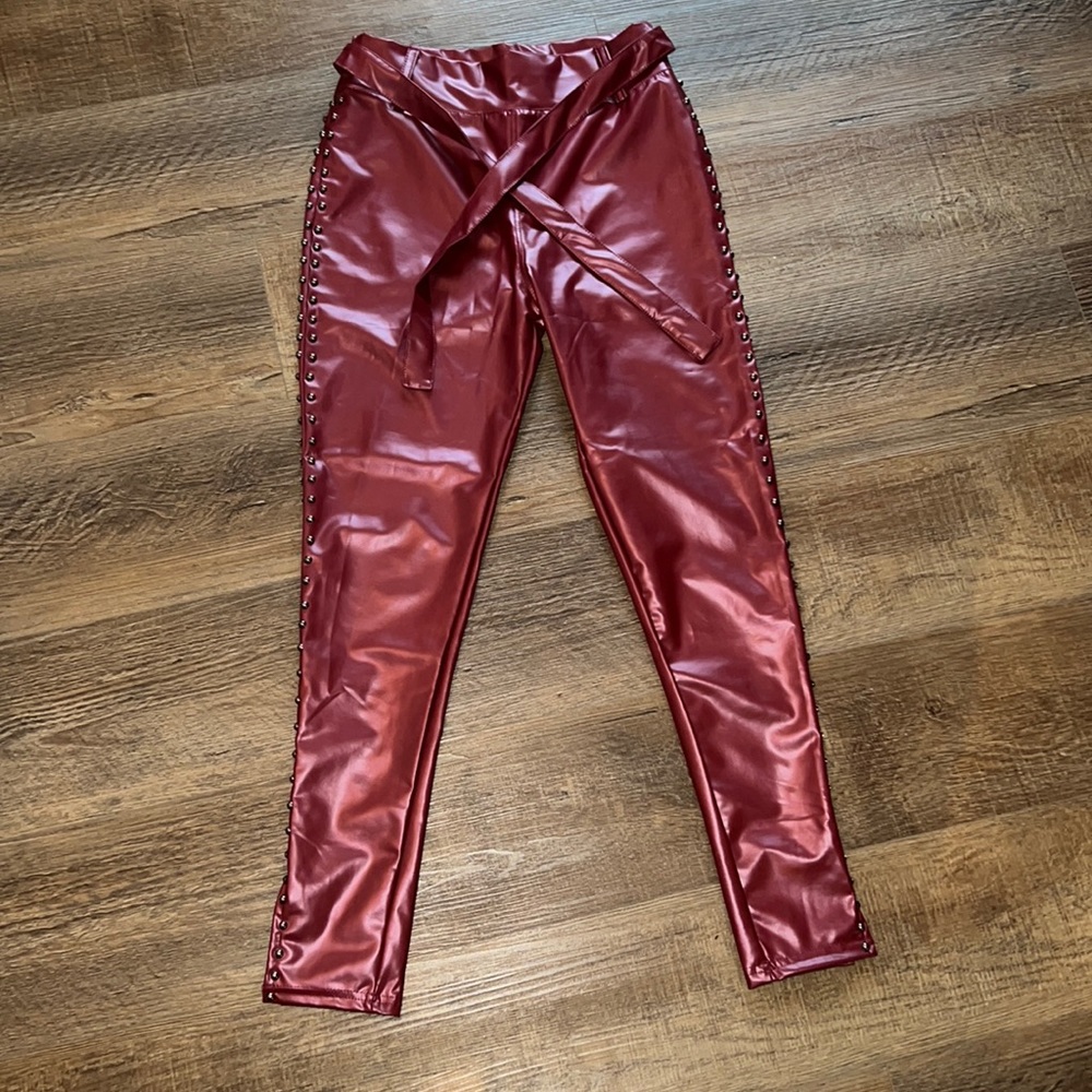 Red Leather Pants
